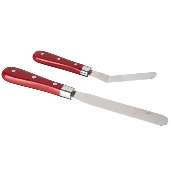 Flash Sale Last Set! 🌺 New Pioneer Woman Red 2-Piece Cake Spreader Spatula Set - Picture 9 of 11